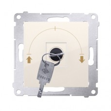 Вимикач з ключем (тимчасовий) на три положення Simon Premium Крем (DPZK.01/41)